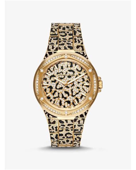 michael kors gold bling watch|lennox animal pave watch.